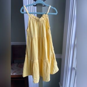 100% Cotton 5T Old Navy Toddler Girls’ Sunny Yellow Tiered Sundress Soft Gauzy